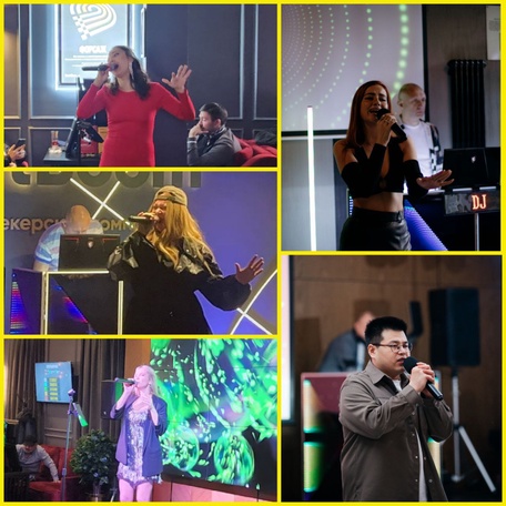 Караоке это любимая всеми, популярная и неотъемлемая часть любой вечеринки. Многие хотят выразить свои эмоции и чувства в песне, поздравить молодожёнов, именинников и всех гостей. К Вашим услугам предлагается несколько вариантов данной опции.  